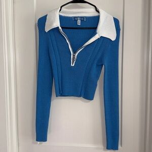 Urban Outfitters Blue V-Neck Sweater